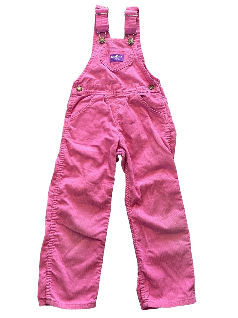 Vintage 80’s OshKosh B’Gosh Girls’ Pink Corduroy Overalls